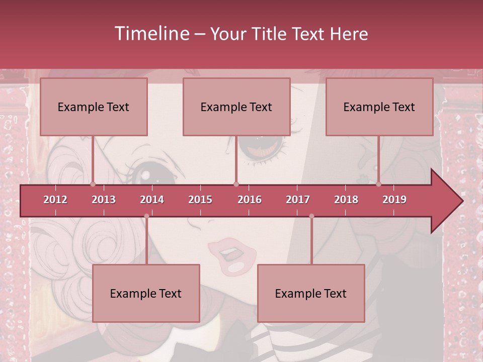 A Picture Of A Girl With Pink Hair And A Hat PowerPoint Template