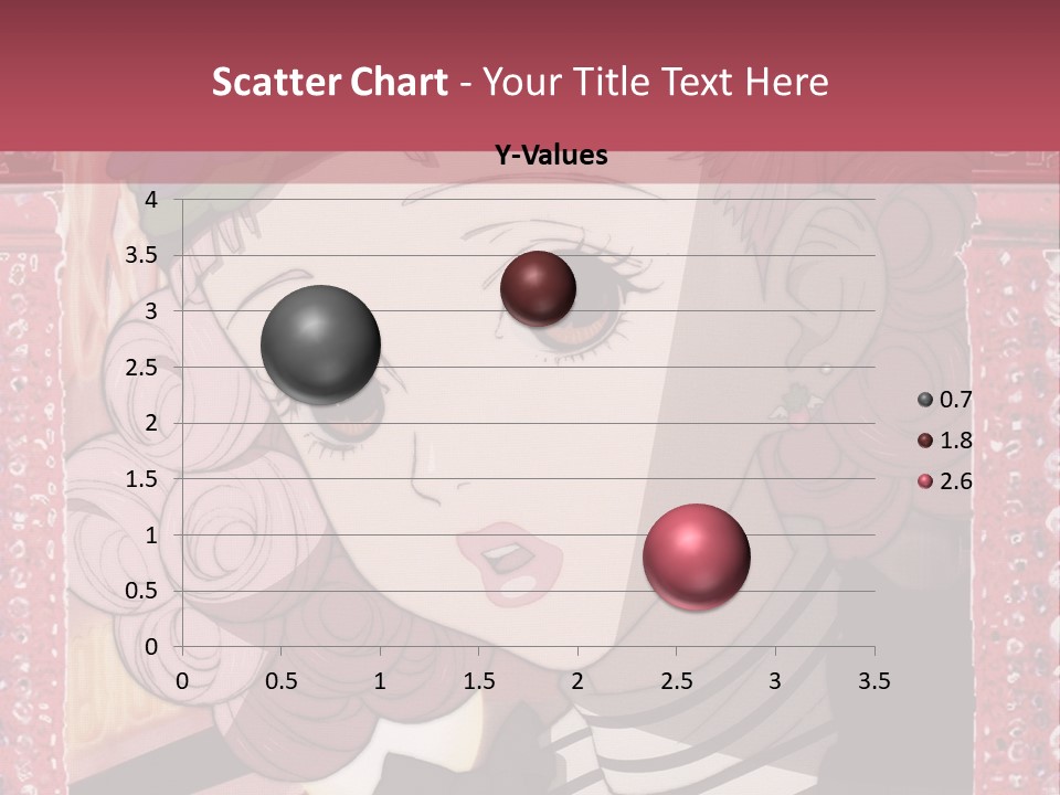 A Picture Of A Girl With Pink Hair And A Hat PowerPoint Template