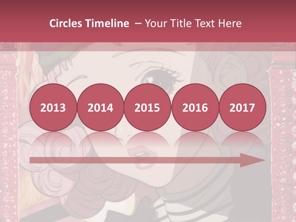 A Picture Of A Girl With Pink Hair And A Hat PowerPoint Template