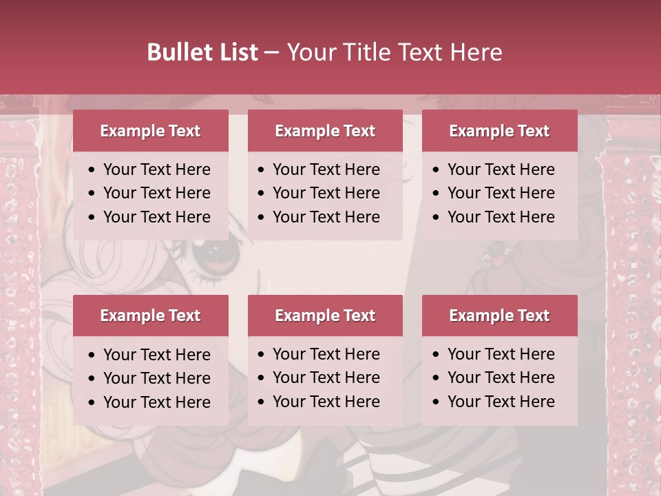 A Picture Of A Girl With Pink Hair And A Hat PowerPoint Template