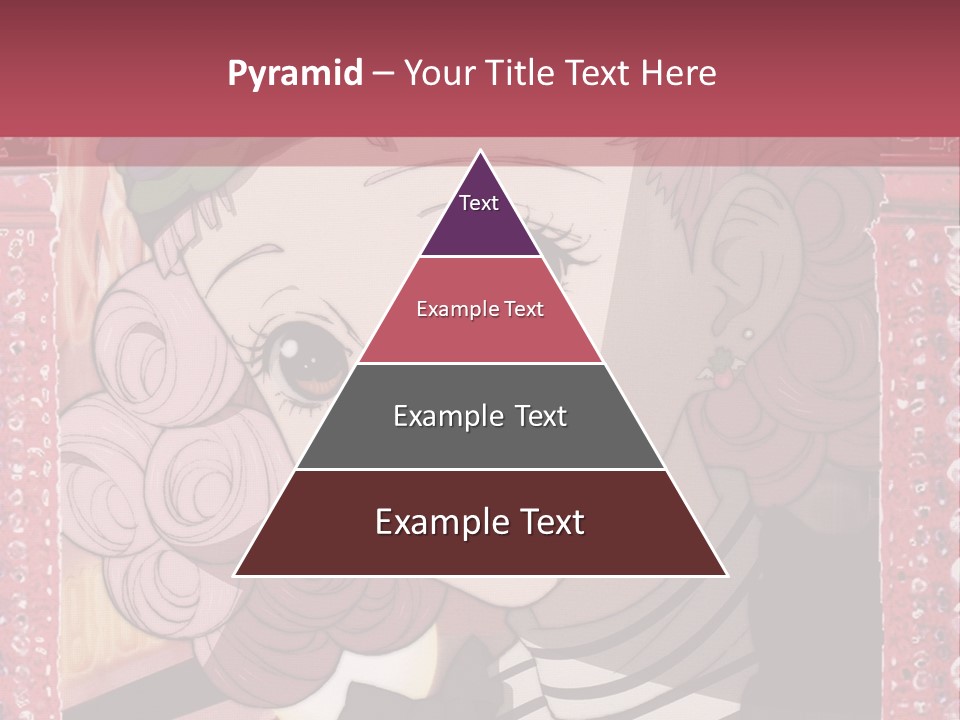 A Picture Of A Girl With Pink Hair And A Hat PowerPoint Template