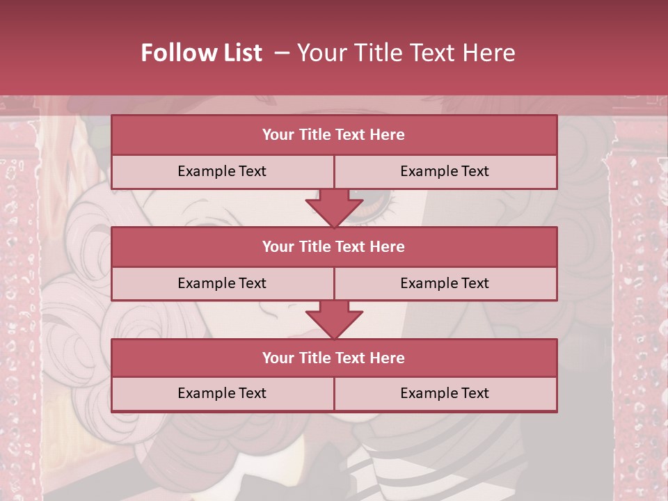 A Picture Of A Girl With Pink Hair And A Hat PowerPoint Template