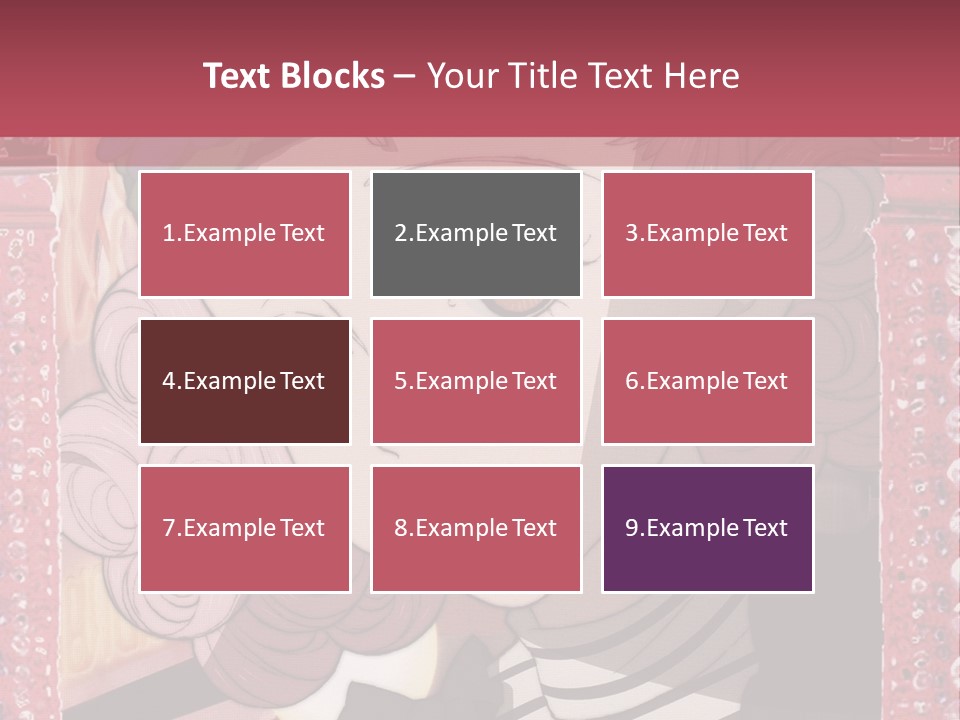 A Picture Of A Girl With Pink Hair And A Hat PowerPoint Template