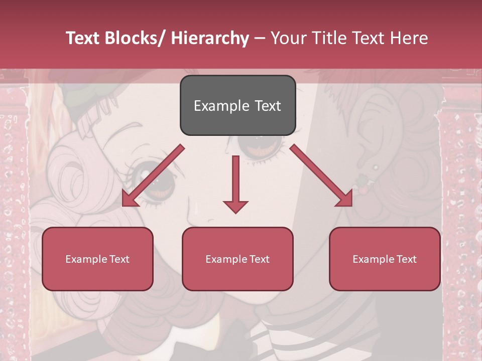 A Picture Of A Girl With Pink Hair And A Hat PowerPoint Template