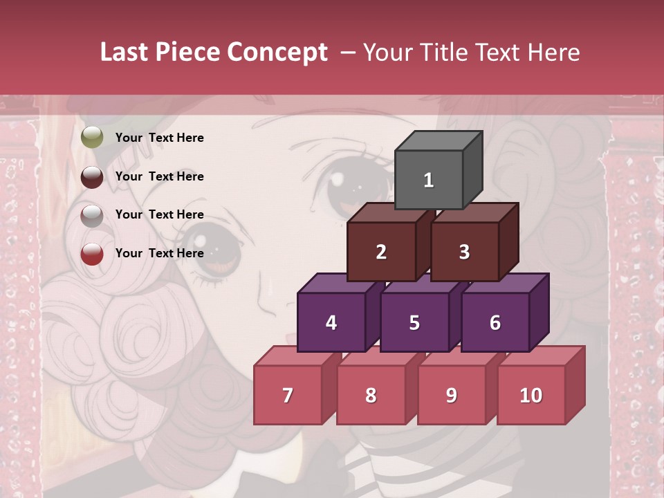 A Picture Of A Girl With Pink Hair And A Hat PowerPoint Template