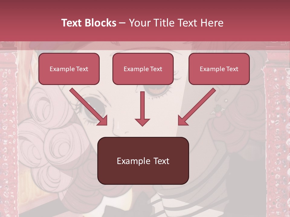 A Picture Of A Girl With Pink Hair And A Hat PowerPoint Template