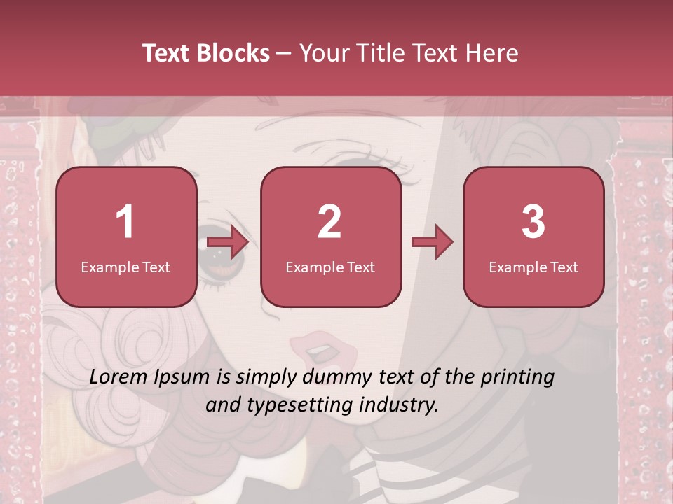 A Picture Of A Girl With Pink Hair And A Hat PowerPoint Template