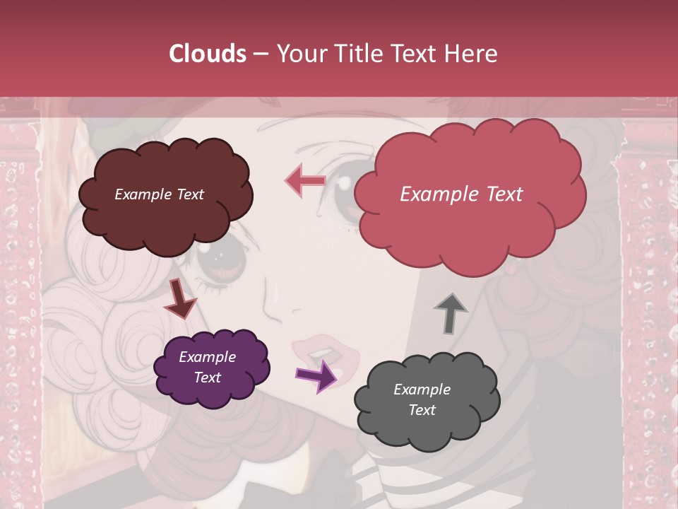 A Picture Of A Girl With Pink Hair And A Hat PowerPoint Template