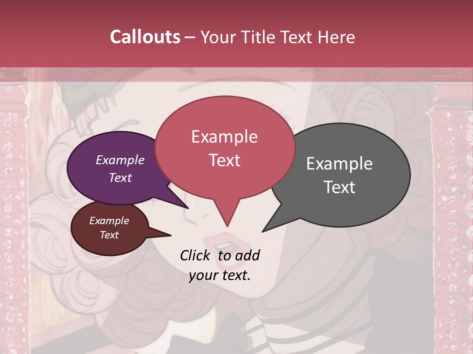 A Picture Of A Girl With Pink Hair And A Hat PowerPoint Template