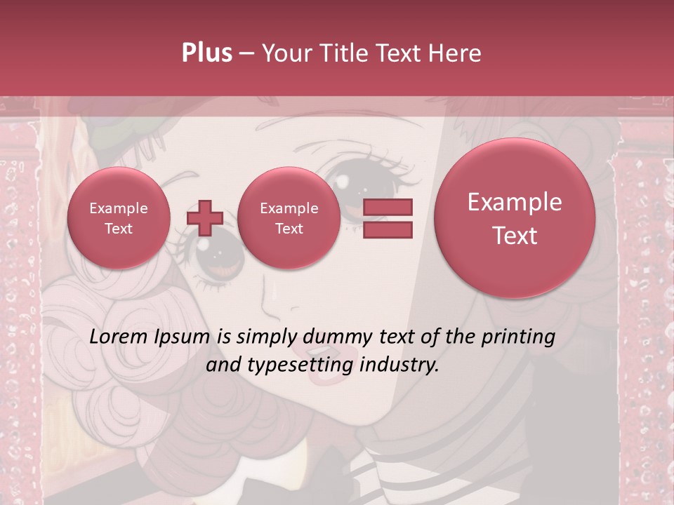 A Picture Of A Girl With Pink Hair And A Hat PowerPoint Template