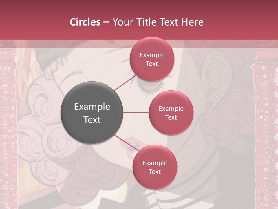 A Picture Of A Girl With Pink Hair And A Hat PowerPoint Template