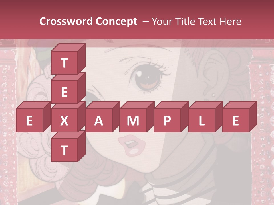 A Picture Of A Girl With Pink Hair And A Hat PowerPoint Template