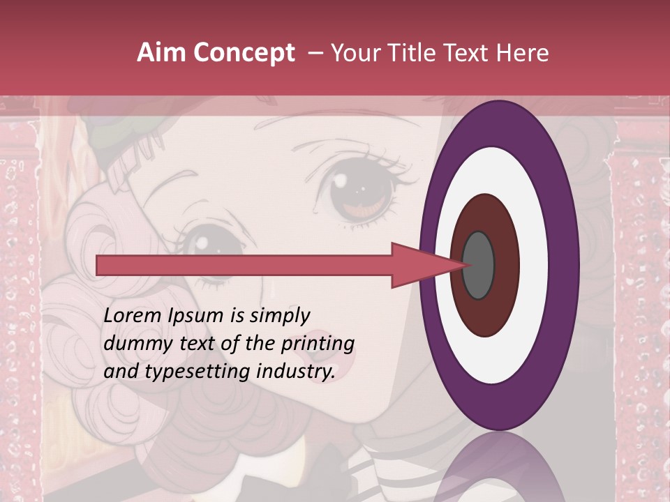 A Picture Of A Girl With Pink Hair And A Hat PowerPoint Template