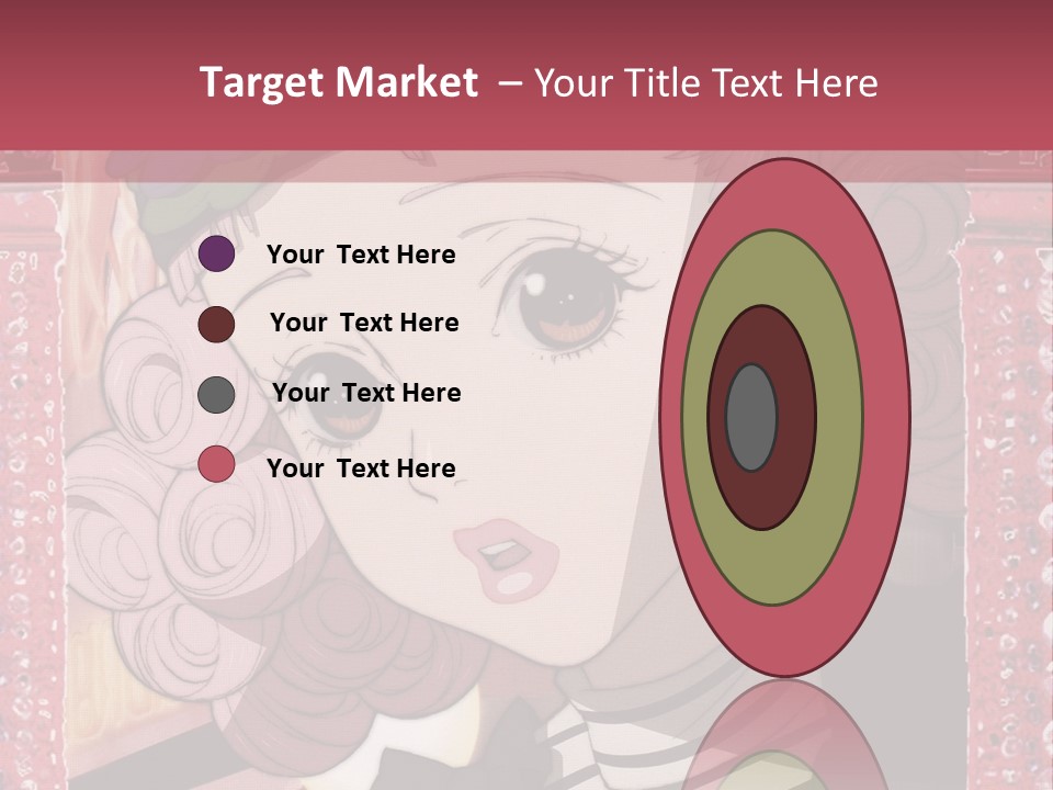 A Picture Of A Girl With Pink Hair And A Hat PowerPoint Template