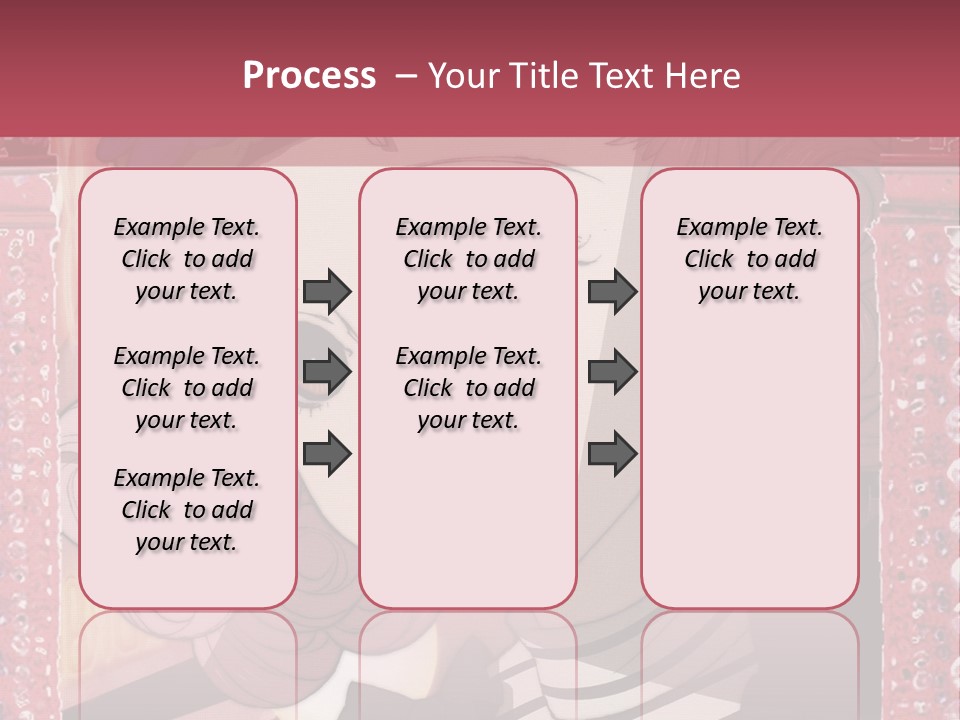 A Picture Of A Girl With Pink Hair And A Hat PowerPoint Template