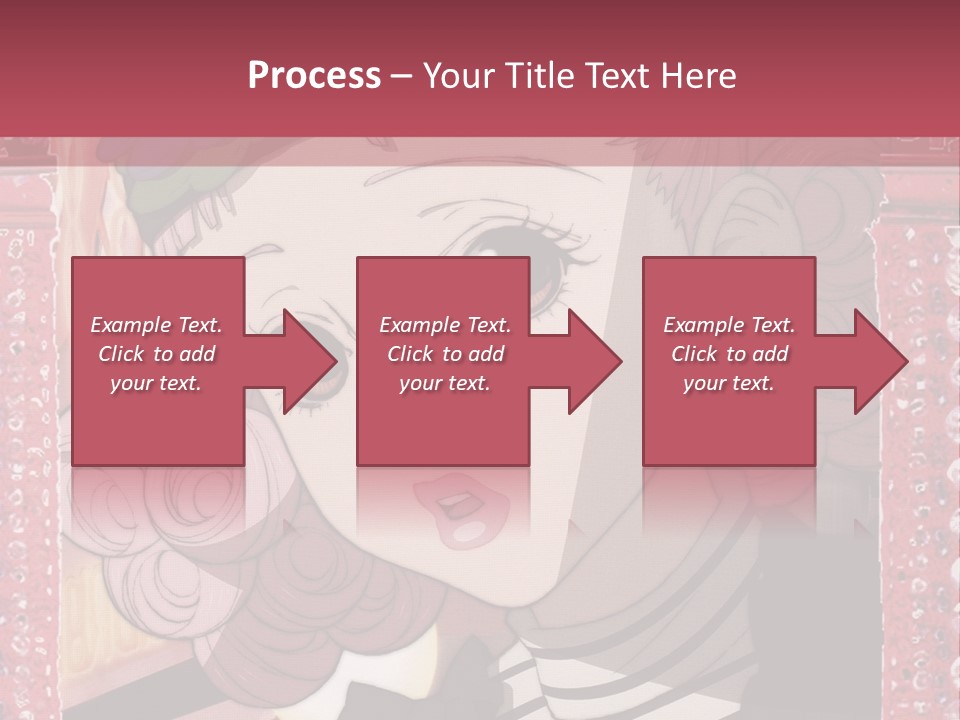 A Picture Of A Girl With Pink Hair And A Hat PowerPoint Template