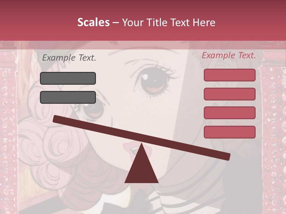 A Picture Of A Girl With Pink Hair And A Hat PowerPoint Template