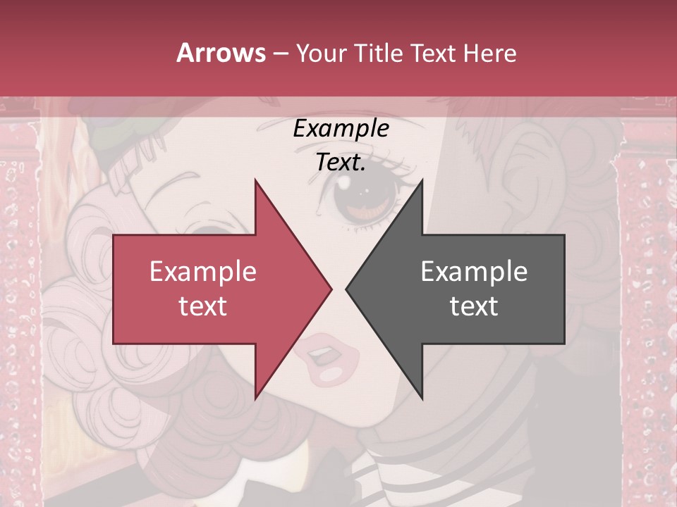 A Picture Of A Girl With Pink Hair And A Hat PowerPoint Template