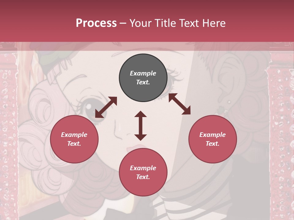 A Picture Of A Girl With Pink Hair And A Hat PowerPoint Template