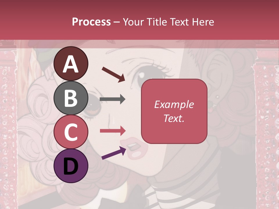 A Picture Of A Girl With Pink Hair And A Hat PowerPoint Template