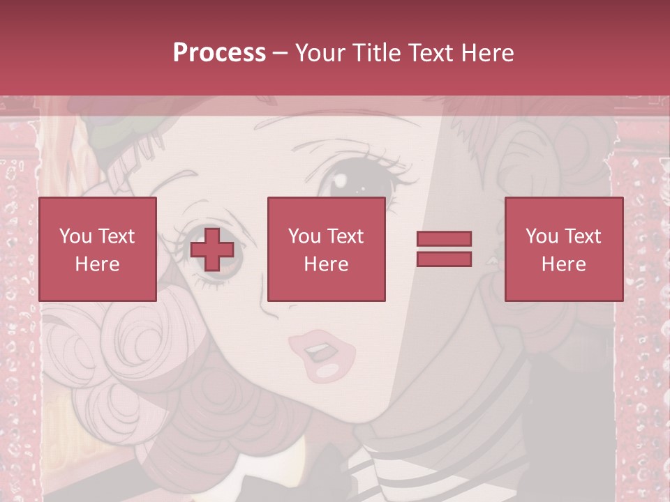 A Picture Of A Girl With Pink Hair And A Hat PowerPoint Template
