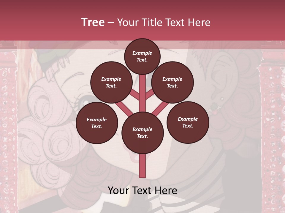 A Picture Of A Girl With Pink Hair And A Hat PowerPoint Template