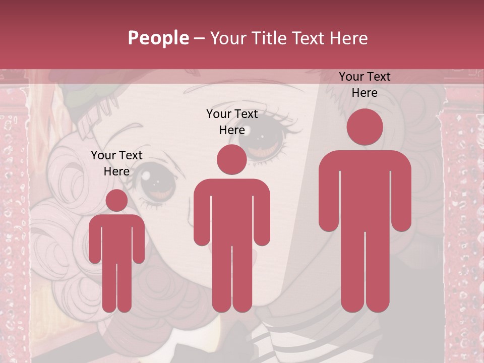 A Picture Of A Girl With Pink Hair And A Hat PowerPoint Template