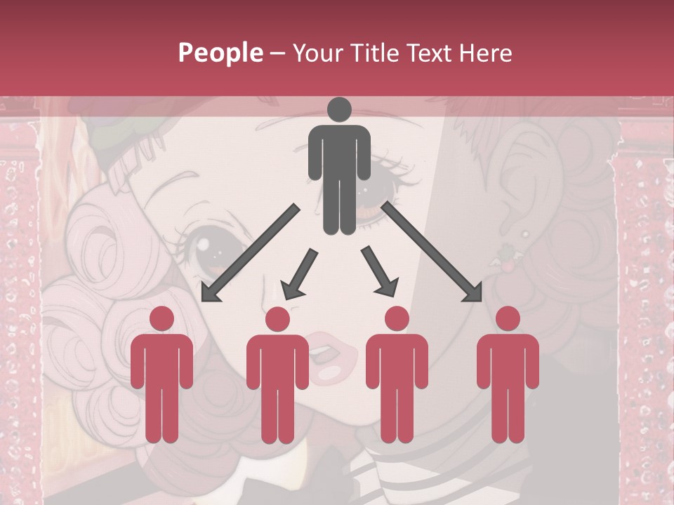 A Picture Of A Girl With Pink Hair And A Hat PowerPoint Template