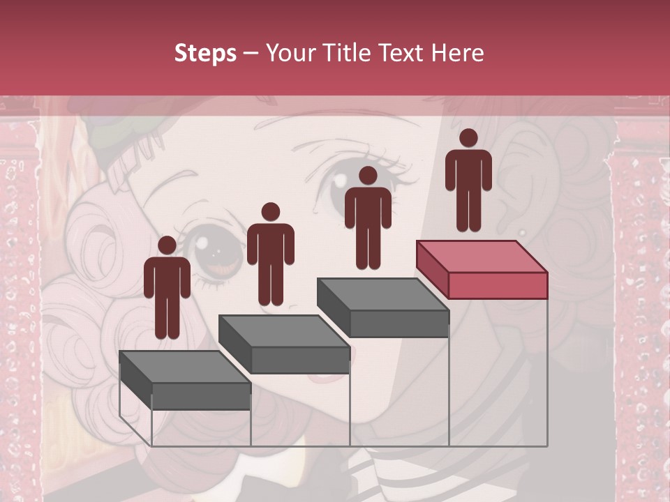 A Picture Of A Girl With Pink Hair And A Hat PowerPoint Template