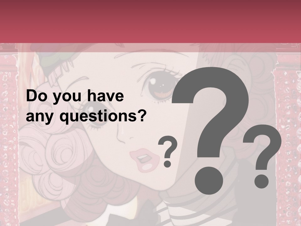 A Picture Of A Girl With Pink Hair And A Hat PowerPoint Template