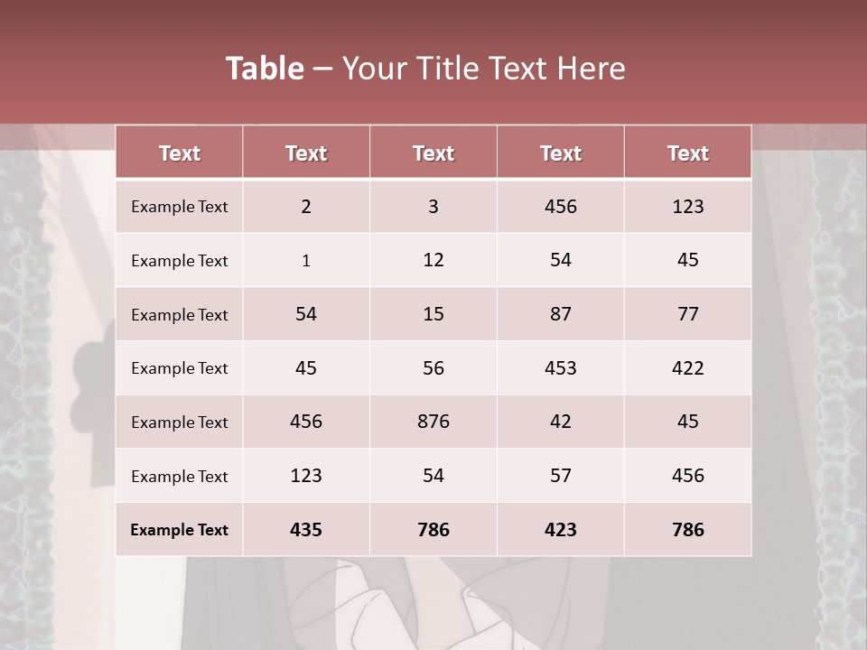 A Woman With Long Black Hair And A Bow Tie PowerPoint Template