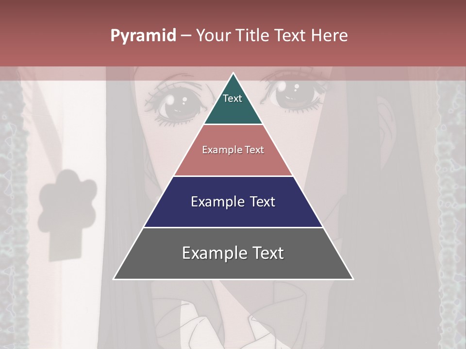 A Woman With Long Black Hair And A Bow Tie PowerPoint Template