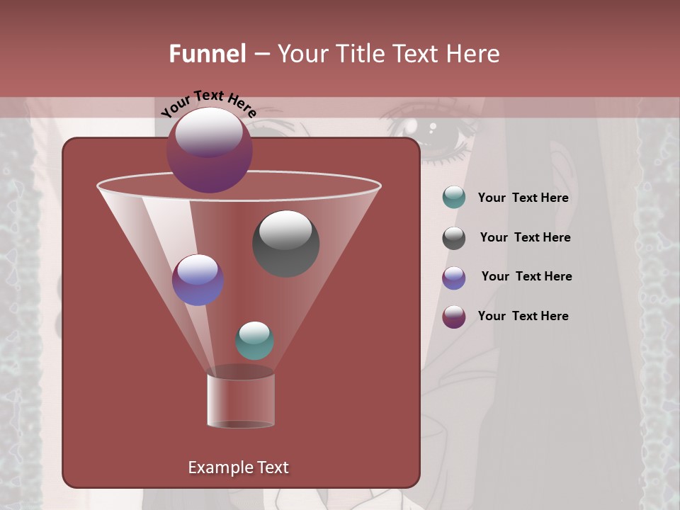 A Woman With Long Black Hair And A Bow Tie PowerPoint Template