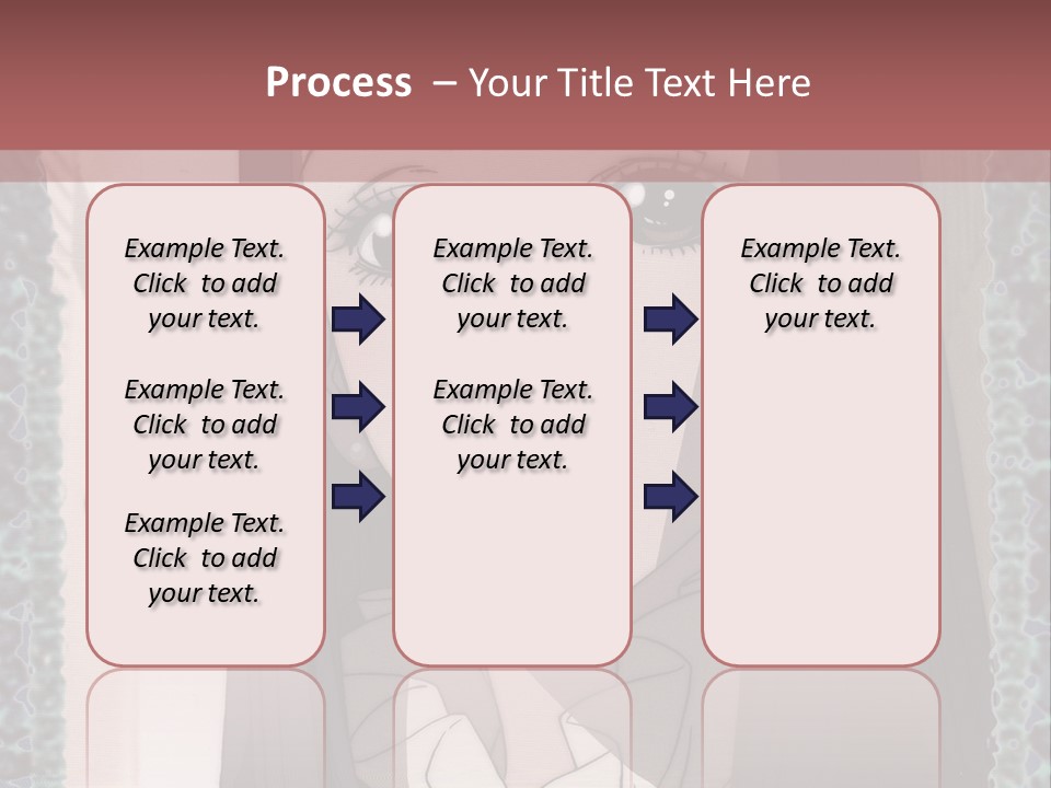 A Woman With Long Black Hair And A Bow Tie PowerPoint Template