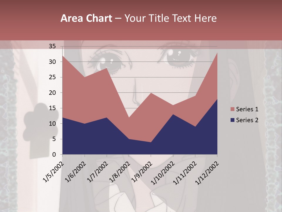 A Woman With Long Black Hair And A Bow Tie PowerPoint Template