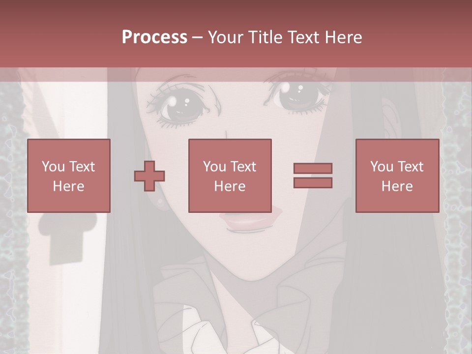 A Woman With Long Black Hair And A Bow Tie PowerPoint Template