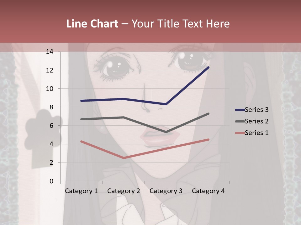A Woman With Long Black Hair And A Bow Tie PowerPoint Template