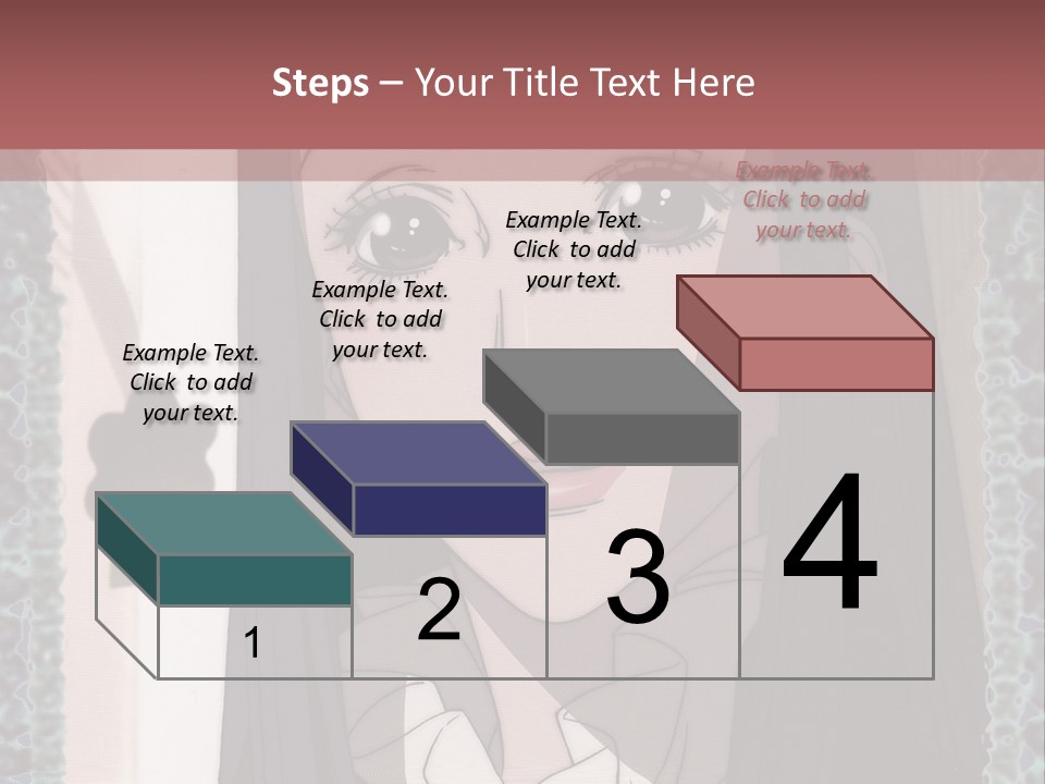 A Woman With Long Black Hair And A Bow Tie PowerPoint Template