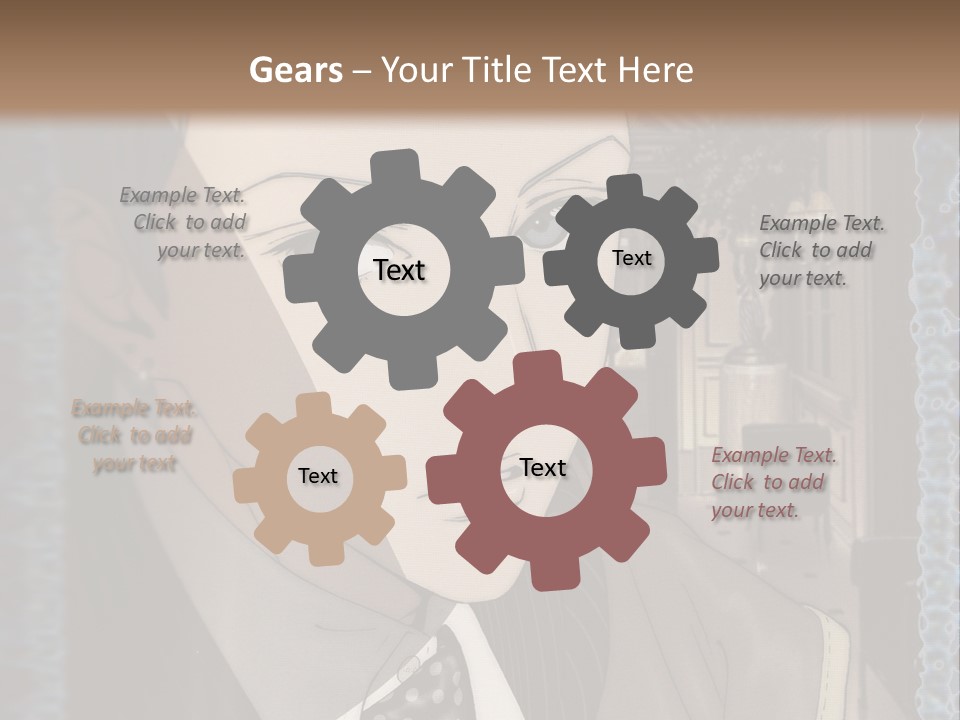 A Man In A Suit And Tie Is Looking At The Camera PowerPoint Template