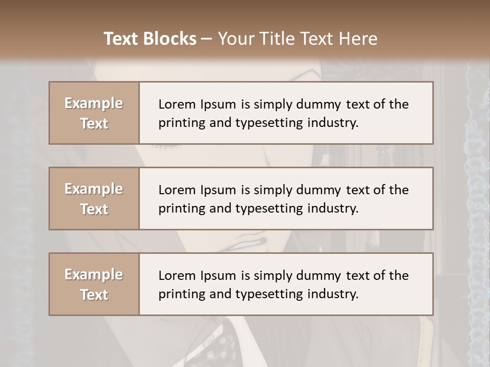 A Man In A Suit And Tie Is Looking At The Camera PowerPoint Template