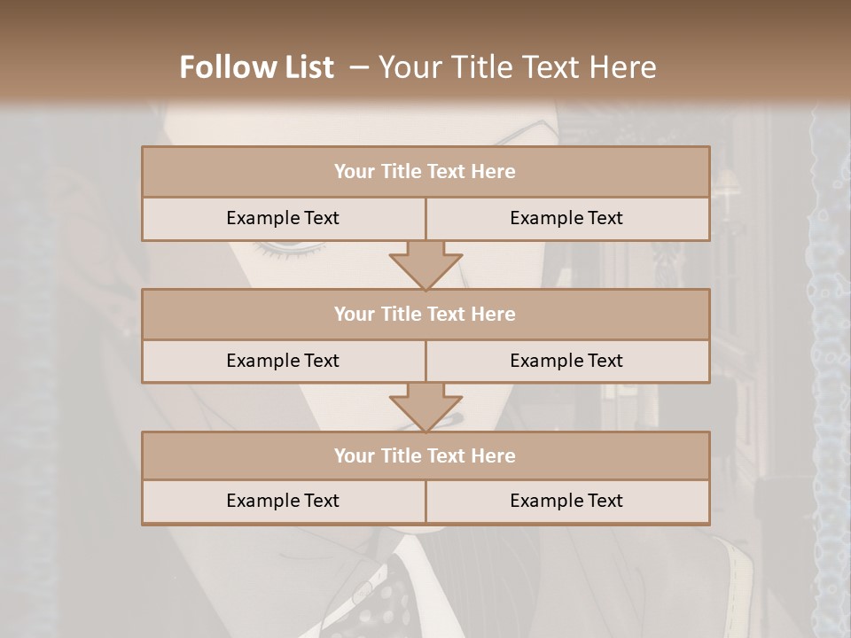 A Man In A Suit And Tie Is Looking At The Camera PowerPoint Template