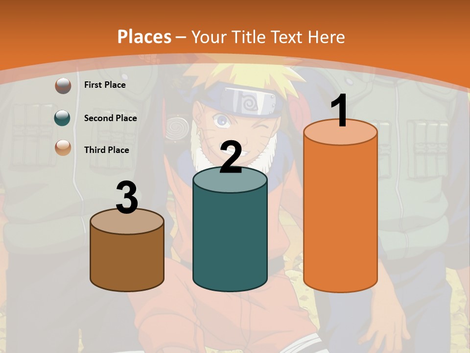 A Group Of Anime Characters With A Sunset In The Background PowerPoint Template