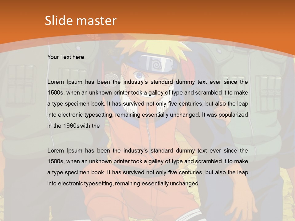 A Group Of Anime Characters With A Sunset In The Background PowerPoint Template