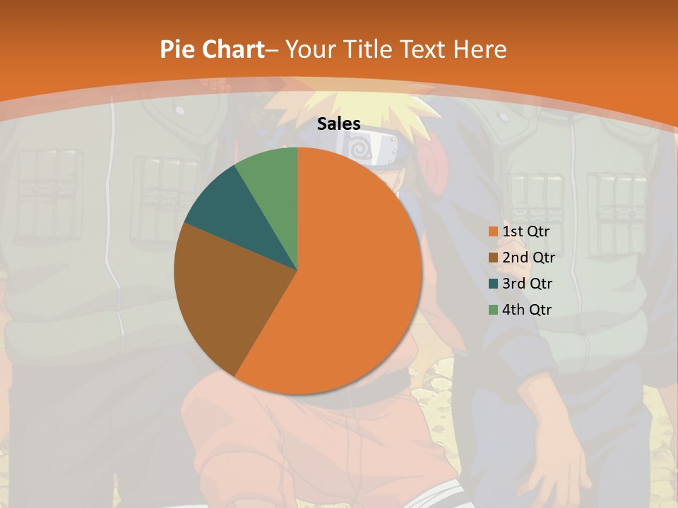 A Group Of Anime Characters With A Sunset In The Background PowerPoint Template