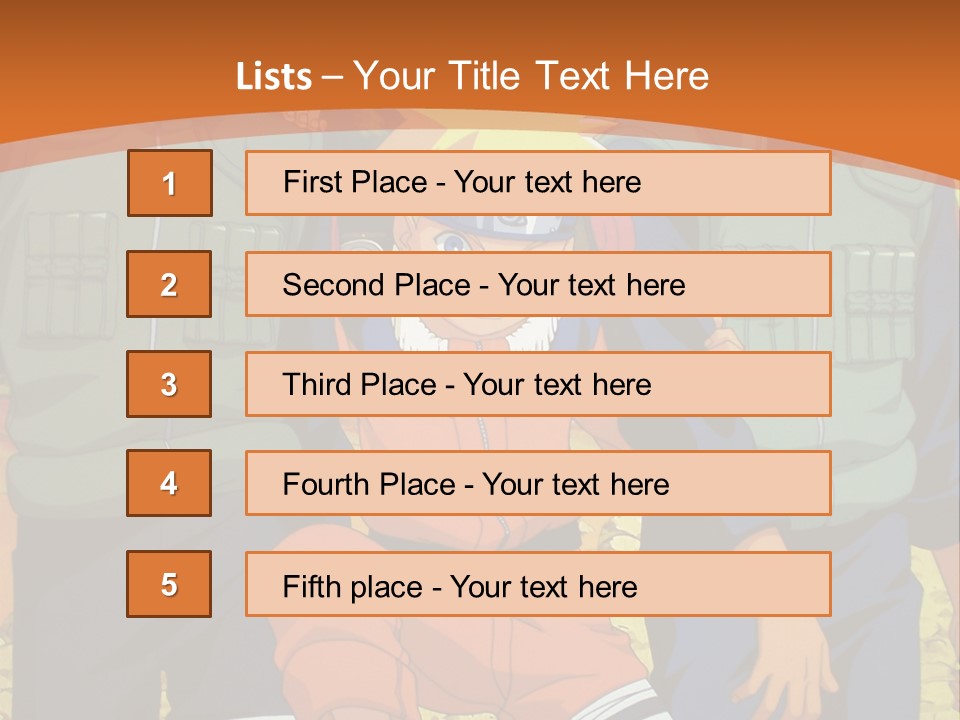 A Group Of Anime Characters With A Sunset In The Background PowerPoint Template