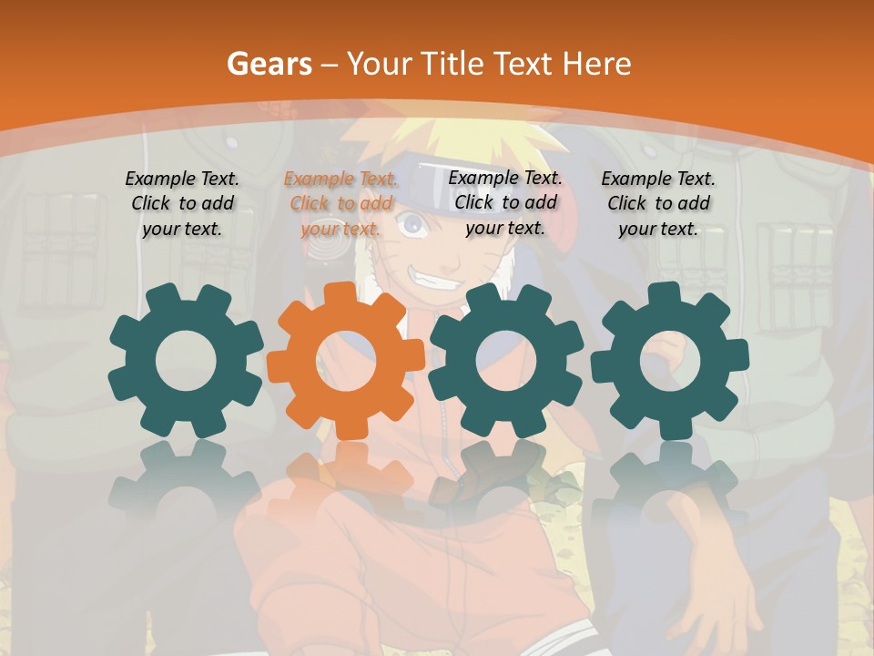 A Group Of Anime Characters With A Sunset In The Background PowerPoint Template