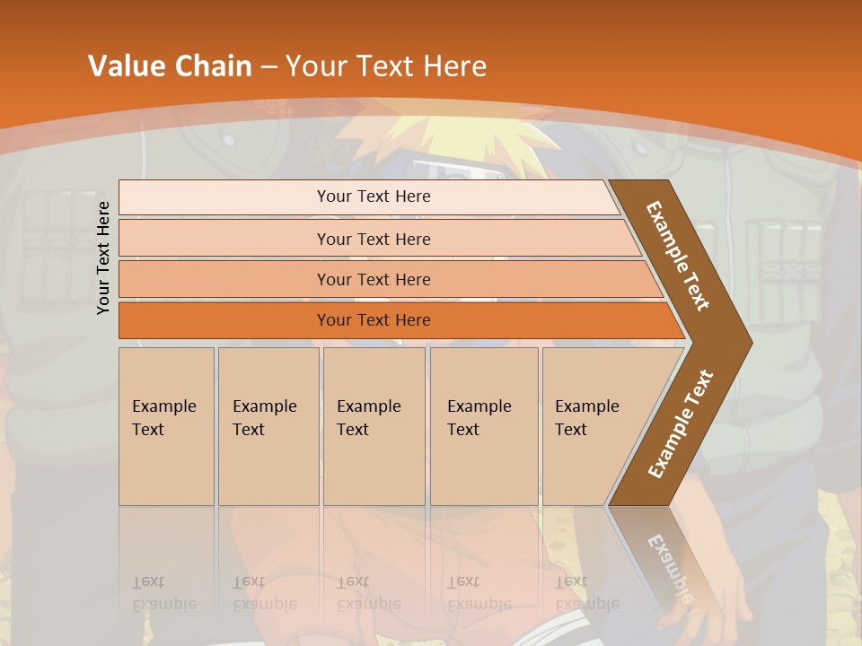 A Group Of Anime Characters With A Sunset In The Background PowerPoint Template