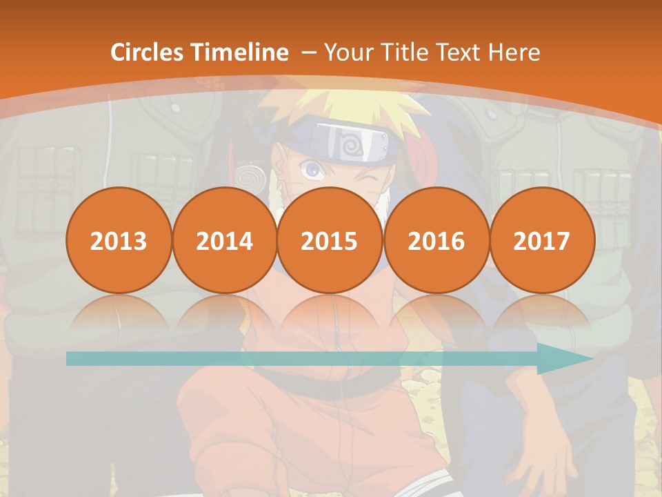 A Group Of Anime Characters With A Sunset In The Background PowerPoint Template