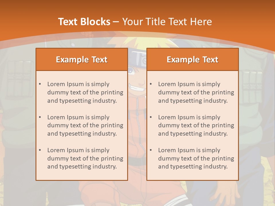 A Group Of Anime Characters With A Sunset In The Background PowerPoint Template