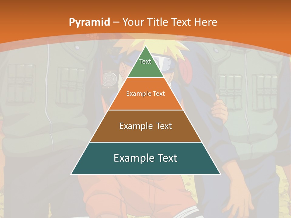 A Group Of Anime Characters With A Sunset In The Background PowerPoint Template